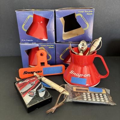 LOT 103: Snap On Grap Bag: The Captains No Spill Mugs, Bottle Opener & More