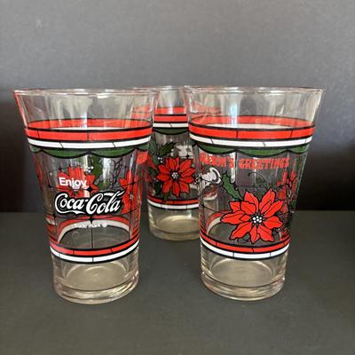 LOT 104: Vintage Coca-Cola Holiday Glass, Mug & Jar Collection