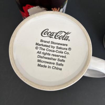 LOT 104: Vintage Coca-Cola Holiday Glass, Mug & Jar Collection