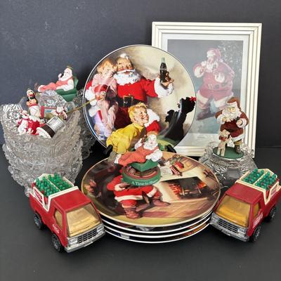 LOT 105: Coca-Cola Collection: Buddy L Toy Trucks, Sakura Stoneware Plates, Ornaments & More