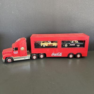 LOT 106: Coca-Cola Die Cast Trucks & Holiday Dual Classic Carrier Truck