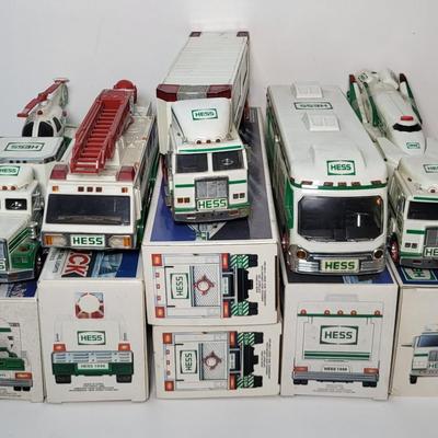 LOT 110: 1995-1999 Vintage HESS Holiday Collection Complete with Original Packaging and Components