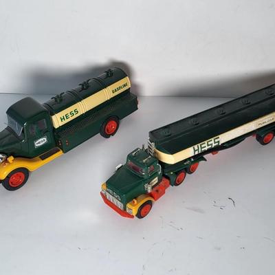 LOT 115: Collection of Seven Vintage HESS Holiday Trucks from Various Years