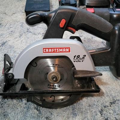 LOT 120: Craftsman Tool Collection Including Trim Saw, Drill Driver and More