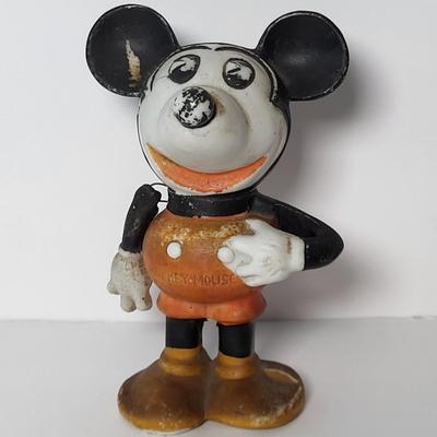 LOT 125: Early Disney/Pre-WWII Mickey & Minnie Tooth Brush Holders, 7-Dwarves Ornament, Minnie Mouse Ornament & More