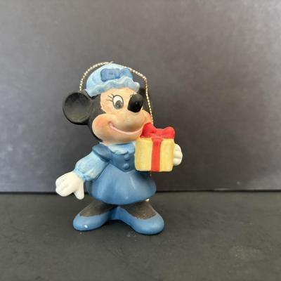 LOT 125: Early Disney/Pre-WWII Mickey & Minnie Tooth Brush Holders, 7-Dwarves Ornament, Minnie Mouse Ornament & More