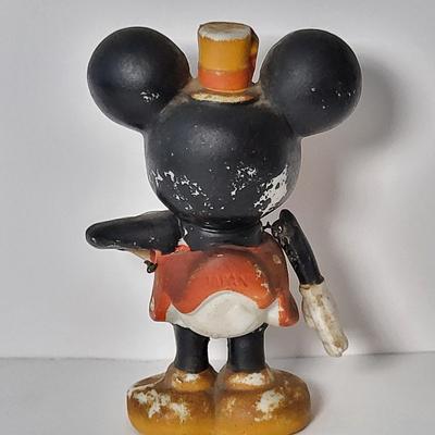 LOT 125: Early Disney/Pre-WWII Mickey & Minnie Tooth Brush Holders, 7-Dwarves Ornament, Minnie Mouse Ornament & More