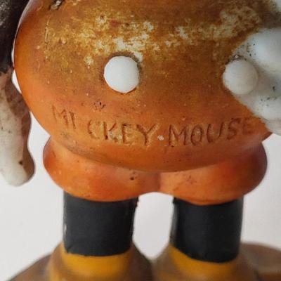 LOT 125: Early Disney/Pre-WWII Mickey & Minnie Tooth Brush Holders, 7-Dwarves Ornament, Minnie Mouse Ornament & More