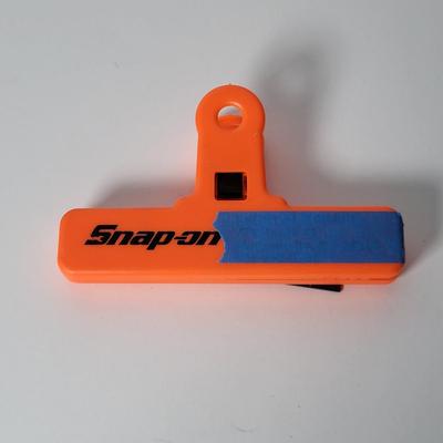 LOT 127: Vintage Snap-On Thermo-Serve 16oz Orange Mug, Tool Mate Coffee Mug, Second to None Neon Pink Hats, Bottle Opener, Matches &...