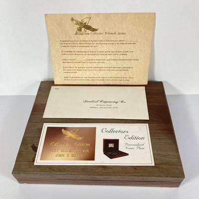 LOT 137: Snap-on Collector Edition Wrench Series in Wood Display Box