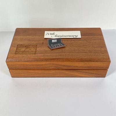 LOT 139: Vintage Snap-on Tools 70th Anniversary Special Edition 24K Gold Engraved Lettering Ratchet Set in Wood Display Box