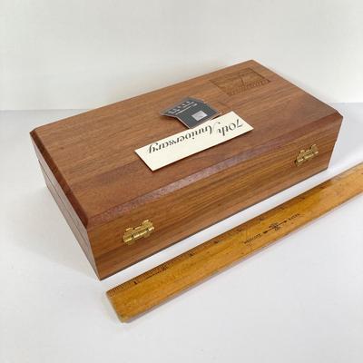 LOT 139: Vintage Snap-on Tools 70th Anniversary Special Edition 24K Gold Engraved Lettering Ratchet Set in Wood Display Box