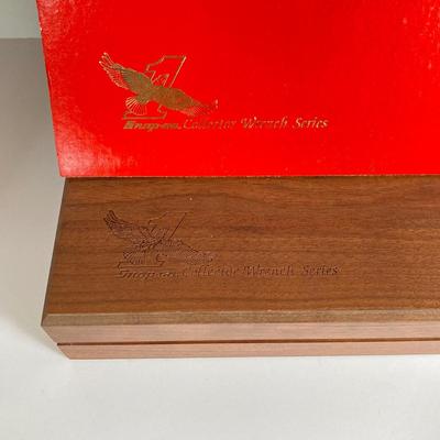 LOT 141: Snap-on Collector Edition 24K Gold Engraved Wrench Set with Wood Display Box