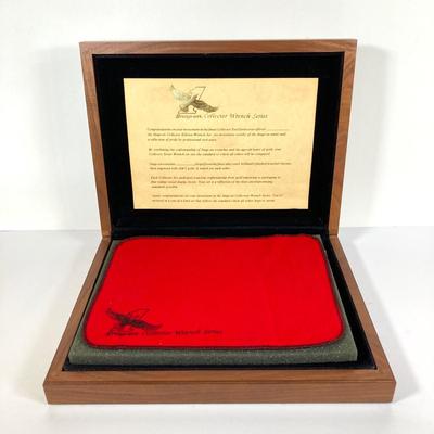 LOT 141: Snap-on Collector Edition 24K Gold Engraved Wrench Set with Wood Display Box
