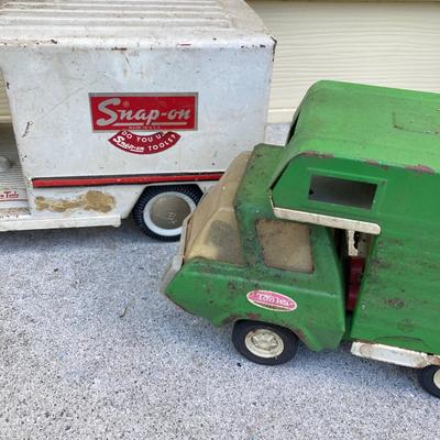 LOT 148: Vintage Metal Tonka, Buddy L and Jeep Toy Trucks