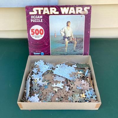 LOT 152: Vintage Toys - Star Bird, SSP (Super Sonic Power) Car with Ripcord and T-Handle Power and Star Wars Jigsaw Puzzle