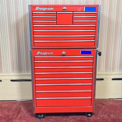 LOT 153: Vintage Snap-on Tools Small Rolling Toolbox / Cabinet (Sales Rep Display Sample) only 32.5" tall!