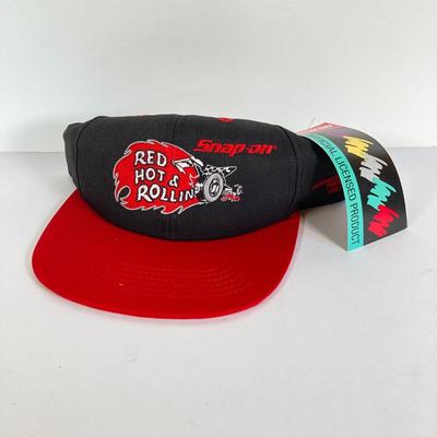 LOT 155: Red, Hot & Rollin Snap-on Diecast Car, T-Shirt Adult Size XL and Cap (New Old Stock / Tags)