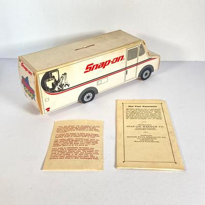 LOT 195: Snap-on Quality Work Socks in Cardboard Bank Truck, American Classics Decals, Digital Watch, Christmas Stocking and More