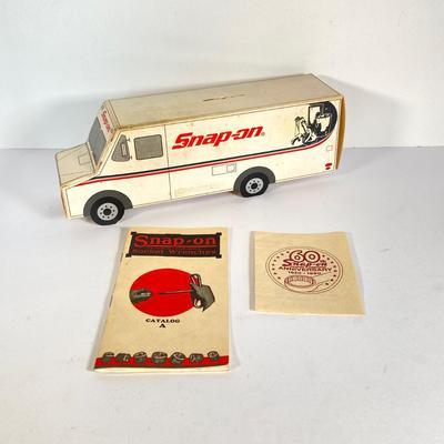 LOT 195: Snap-on Quality Work Socks in Cardboard Bank Truck, American Classics Decals, Digital Watch, Christmas Stocking and More