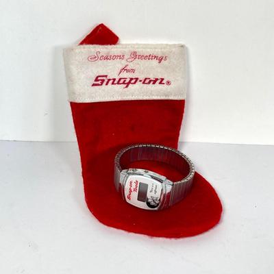 LOT 195: Snap-on Quality Work Socks in Cardboard Bank Truck, American Classics Decals, Digital Watch, Christmas Stocking and More