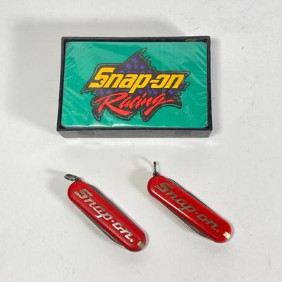 LOT 197: Ford and Snap-on Collection - Commemorative Mustang Belt Buckle, American Classics Decal, Victorino Switzerland Knives and...