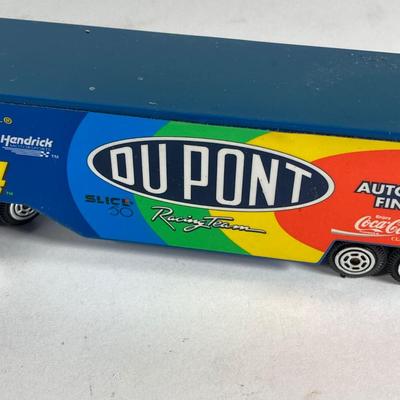 LOT 200: Salem County Fair Association Ertl 1925 Kenworth Toy Truck Bank, Sovereign Toy Truck and Miniature Dupont #24 Tractor Trailer...