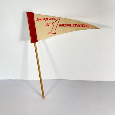 LOT 201: Snap-on Joe's Service "Nothing Even Comes Close" Motion Bank, #1 Worldwide Pennant, Business Card Holder /...