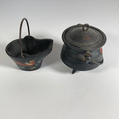 LOT 202: Sweet Miniature Cast Iron Set