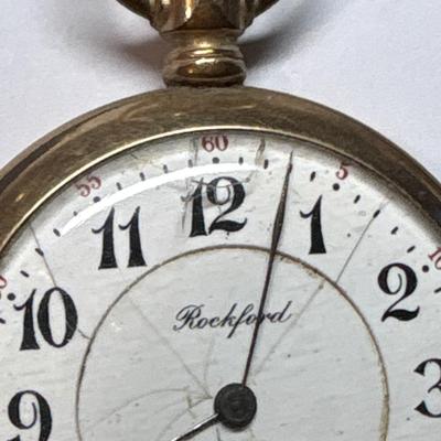 Rockford pocket watch with chain
