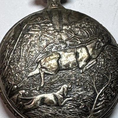 Hunting themed Le Giant pocket watch