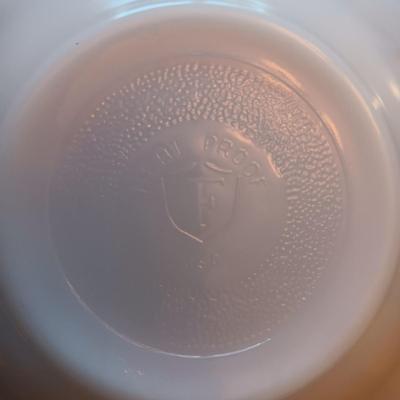 IRIDESCENT FEDERAL GLASSWARE IN "MOONGLOW" PATTERN WITH THUMBPRINT TUMBLERS