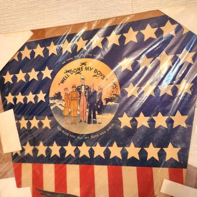 Lot #162 World War II Welcome Home Banner, c. 1945 - excellent condition