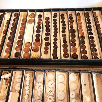 Lot #163 Antique Button Salesman Sample kit - FULL