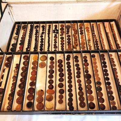 Lot #163 Antique Button Salesman Sample kit - FULL