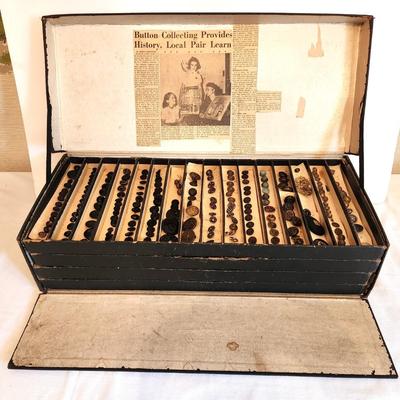 Lot #163 Antique Button Salesman Sample kit - FULL
