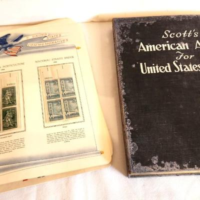 Lot #164 1960 Edition Scott's American Stamp Album - full of vintage postage stamps