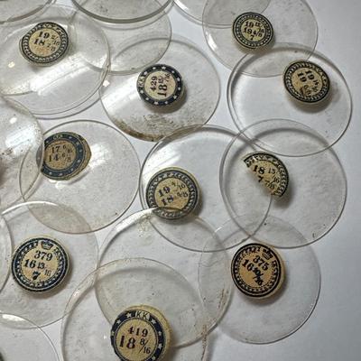 22 various size bezels for pocket watches