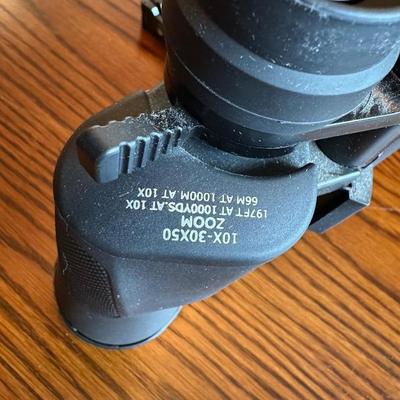 BUSHNELL 10X-30X50 BINOCULARS AND A MILITARY STYLE SURVIVAL TOOL