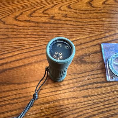 BAUSCH & LOMB 12X25 BINOCULARS, WINCHESTER MONOCULAR SPOTTING SCOPE & COMPASS