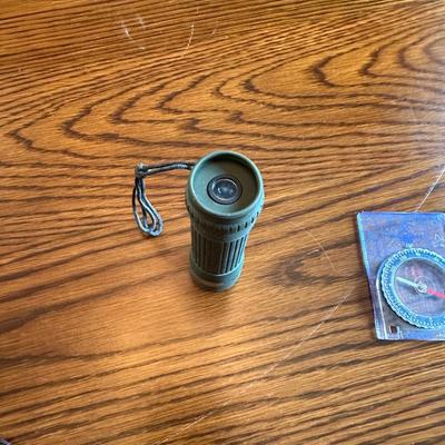 BAUSCH & LOMB 12X25 BINOCULARS, WINCHESTER MONOCULAR SPOTTING SCOPE & COMPASS