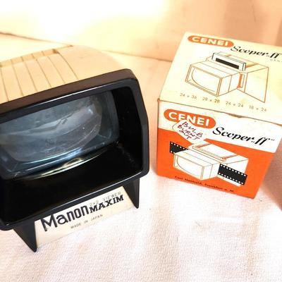 Lot #168 Pana-Vue Slide Viewer in Box along with 2 other vintage slide viewers