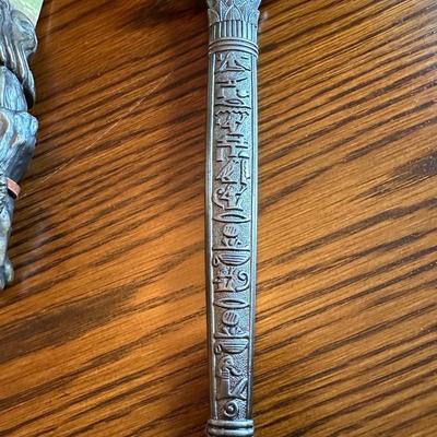 ORNATE DAGGER AND A RAM HEAD HANDLE FIXED BLADE KNIFE
