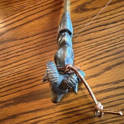 ORNATE DAGGER AND A RAM HEAD HANDLE FIXED BLADE KNIFE