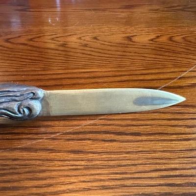 ORNATE DAGGER AND A RAM HEAD HANDLE FIXED BLADE KNIFE