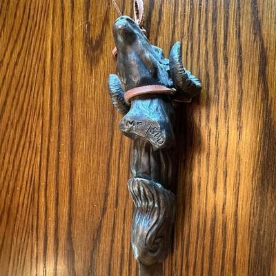 ORNATE DAGGER AND A RAM HEAD HANDLE FIXED BLADE KNIFE