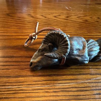 ORNATE DAGGER AND A RAM HEAD HANDLE FIXED BLADE KNIFE
