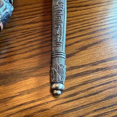 ORNATE DAGGER AND A RAM HEAD HANDLE FIXED BLADE KNIFE