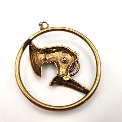 Lot #171 Nubian Head Pendant - Mid Century - Scarce