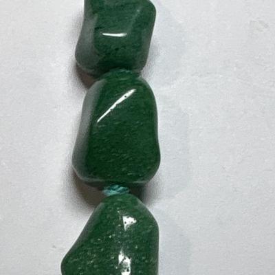 Genuine vintage Jade necklace with silver clasp